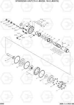 3040 STEERING UNIT(15-3:-#0204,18-3:-#0078) HBF15/18III, Hyundai