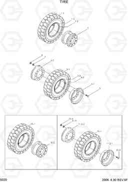 5020 TIRE(HBF15-3:-#0303, HBF18-3:-#0131) HBF15/18III, Hyundai