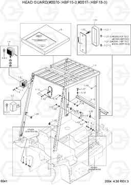 6041 HEAD GUARD(#0070-:15-3,#0017-:18-3) HBF15/18III, Hyundai