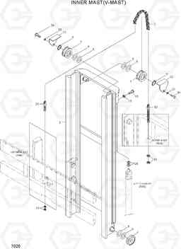 7020 INNER MAST(V-MAST) HBF15/18III, Hyundai