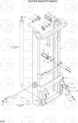 7110 OUTER MAST(TF-MAST) HBF15/18III, Hyundai