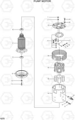 1070 PUMP MOTOR HBF15(E), Hyundai
