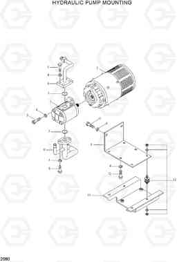 2080 HYDRAULIC PUMP MOUNTING HBF15(E), Hyundai