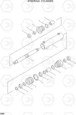 3060 STEERING CYLINDER HBF15(E), Hyundai