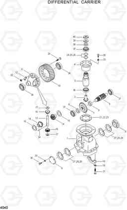 4040 DIFFERENTIAL CARRIER HBF15(E), Hyundai