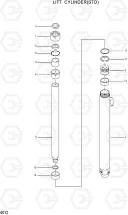 6012 LIFT CYLINDER(STD) HBF15(E), Hyundai