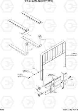 6013 FORK & BACKREST(STD) HBF15(E), Hyundai