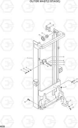 6020 OUTER MAST(2 STAGE) HBF15(E), Hyundai