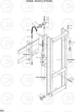 6021 INNER MAST(2 STAGE) HBF15(E), Hyundai