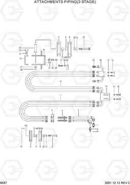 6037 ATTACHMENTS PIPING(3 STAGE) HBF15(E), Hyundai