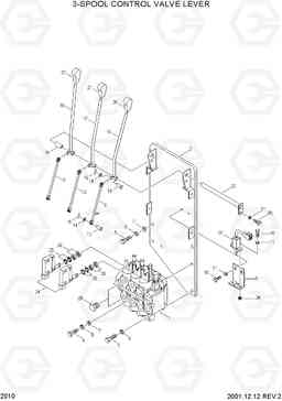 2010 3-SPOOL CONTROL VALVE LEVER HBF15/18T, Hyundai