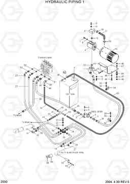 2030 HYDRAULIC PIPING 1 HBF15/18T, Hyundai