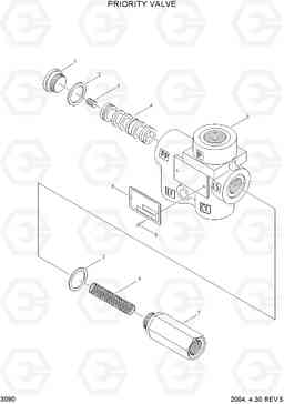 3090 PRIORITY VALVE HBF15/18T, Hyundai