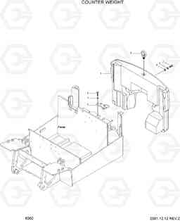 6050 COUNTERWEIGHT HBF15/18T, Hyundai