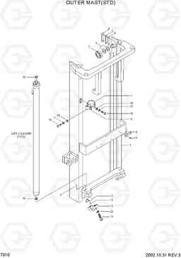 7010 OUTER MAST(STD) HBF15/18T, Hyundai