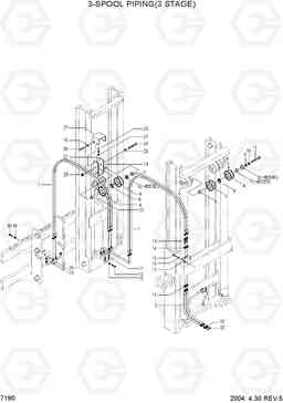 7190 3-SPOOL PIPING(3 STAGE) HBF15/18T, Hyundai