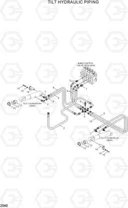 2040 TILT HYDRAULIC PIPING HBF15/18T-5, Hyundai