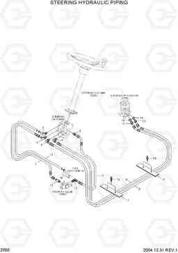 2050 STEERING HYDRAULIC PIPING HBF15/18T-5, Hyundai