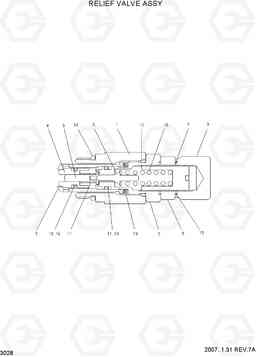 3028 RELIEF VALVE ASSY HBF15/18T-5, Hyundai