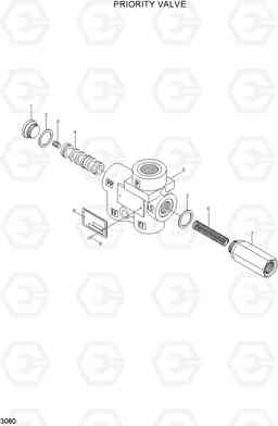 3080 PRIORITY VALVE HBF15/18T-5, Hyundai