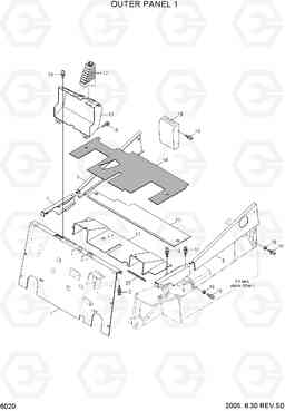 6020 OUTER PANEL 1 HBF15/18T-5, Hyundai