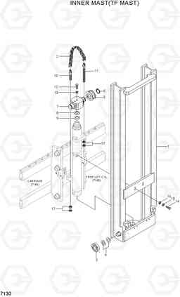 7130 INNER MAST(TF MAST) HBF15/18T-5, Hyundai