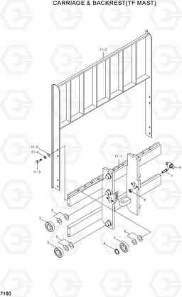 7160 CARRIAGE & BACKREST(TF MAST) HBF15/18T-5, Hyundai