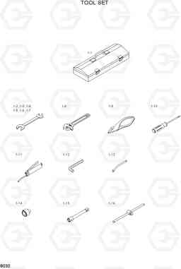 8030 TOOL KIT HBF15/18T-5, Hyundai