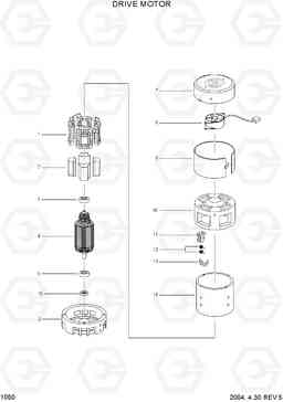 1050 DRIVE MOTOR HBF20/25II, Hyundai