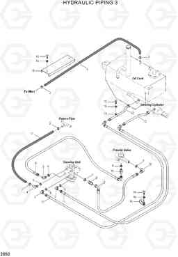 2050 HYDRAULIC PIPING 3 HBF20/25II, Hyundai