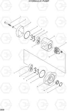 3030 HYDRAULIC PUMP HBF20/25II, Hyundai