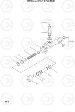 3070 BRAKE MASTER CYLINDER HBF20/25II, Hyundai