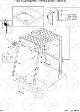 6041 HEAD GUARD(#2212-:20-2,#2525-:25-2) HBF20/25II, Hyundai