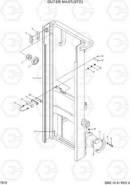 7010 OUTER MAST(STD) HBF20/25II, Hyundai