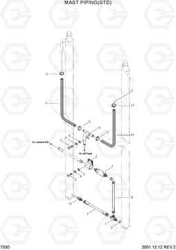 7030 MAST PIPING(STD) HBF20/25II, Hyundai