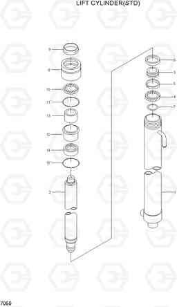 7050 LIFT CYLINDER(STD) HBF20/25II, Hyundai