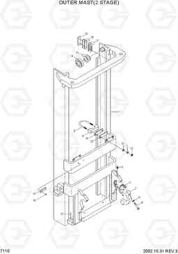 7110 OUTER MAST(2 STAGE) HBF20/25II, Hyundai