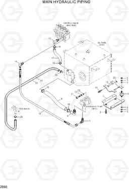 2030 MAIN HYDRAULIC PIPING HBF20/25/30/32-7, Hyundai