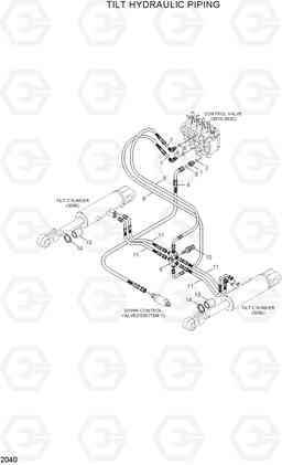 2040 TILT HYDRAULIC PIPING HBF20/25/30/32-7, Hyundai