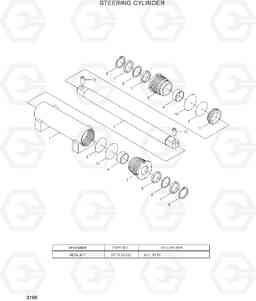 3100 STEERING CYLINDER HBF20/25/30/32-7, Hyundai