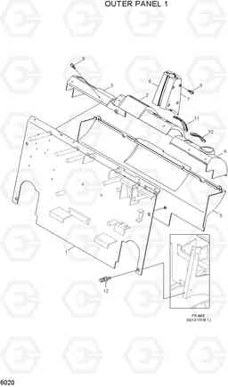 6020 OUTER PANEL 1 HBF20/25/30/32-7, Hyundai