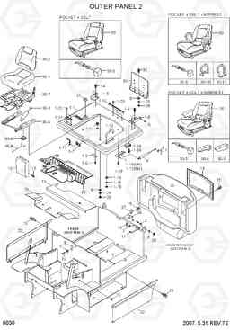 6030 OUTER PANEL 2 HBF20/25/30/32-7, Hyundai