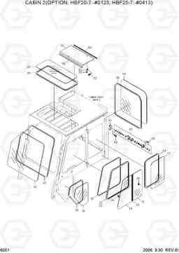 6051 CABIN 2(OPTION,OLD) HBF20/25/30/32-7, Hyundai