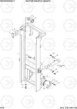 7015 OUTER MAST(V-MAST) HBF20/25/30/32-7, Hyundai