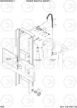 7025 INNER MAST(V-MAST) HBF20/25/30/32-7, Hyundai