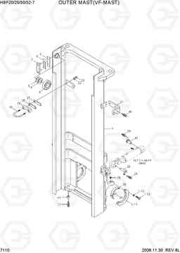 7110 OUTER MAST(VF-MAST) HBF20/25/30/32-7, Hyundai