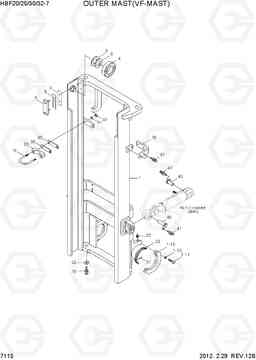 7115 OUTER MAST(VF-MAST) HBF20/25/30/32-7, Hyundai