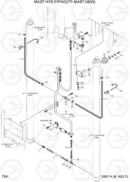 7241 MAST HYD PIPING(TF-MAST,NEW) HBF20/25/30/32-7, Hyundai