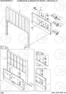 7250 CARRIAGE & B/REST(TF-MAST,HBF20/25-7) HBF20/25/30/32-7, Hyundai