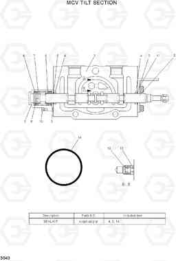 3040 MCV TILT SECTION HBF20/25/30C-7, Hyundai